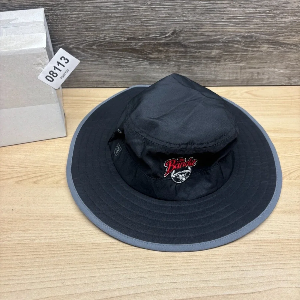 The Bandit Golf Club Hat Cap Strap Back Black Gray‎ Sun Boonie Richardson 810 TX